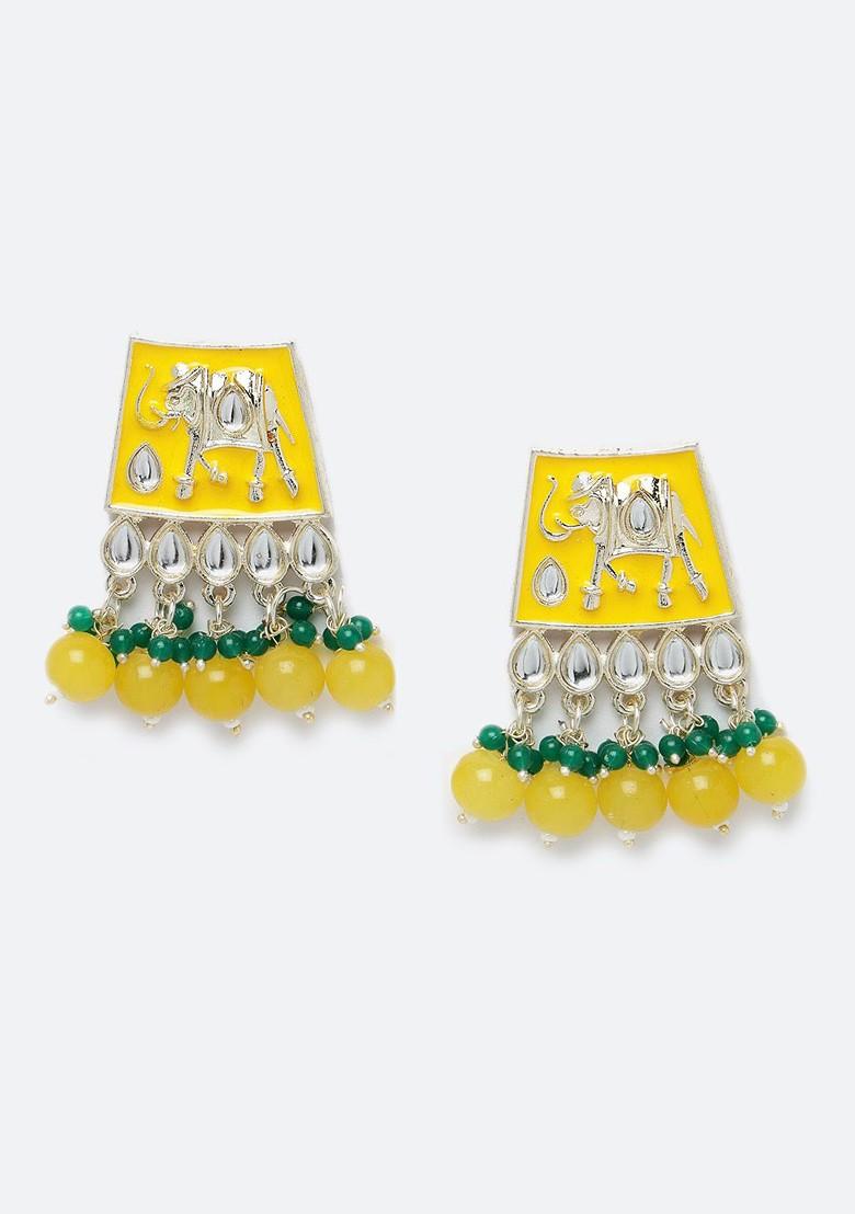 Gold Beaded Gold Plated Necklace Set