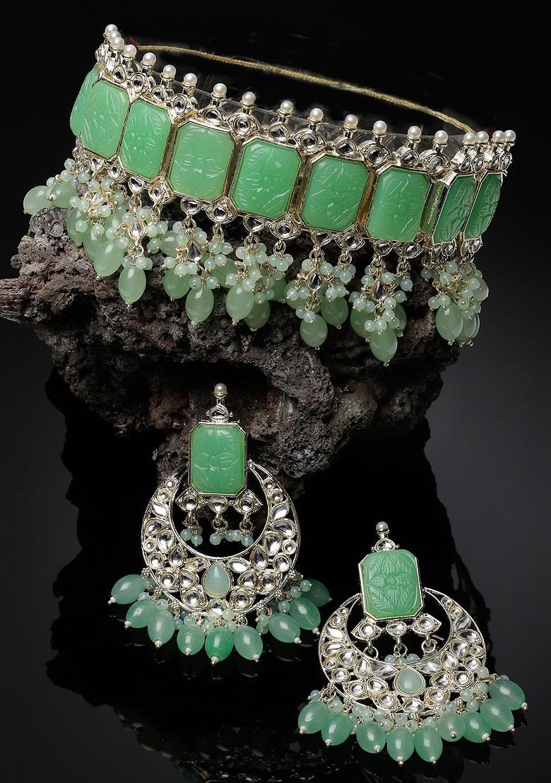 Gold Beaded Gold Plated Necklace Set