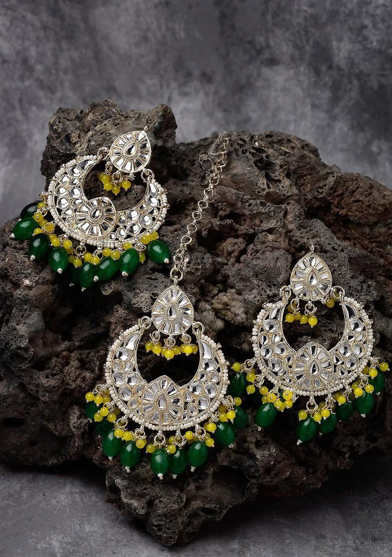 Gold Beaded Gold Plated Necklace Set