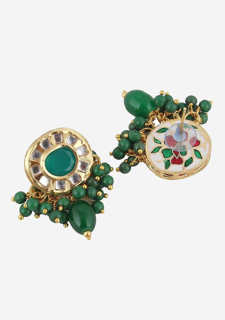 Gold Kundan Gold Plated Necklace Set - Indya