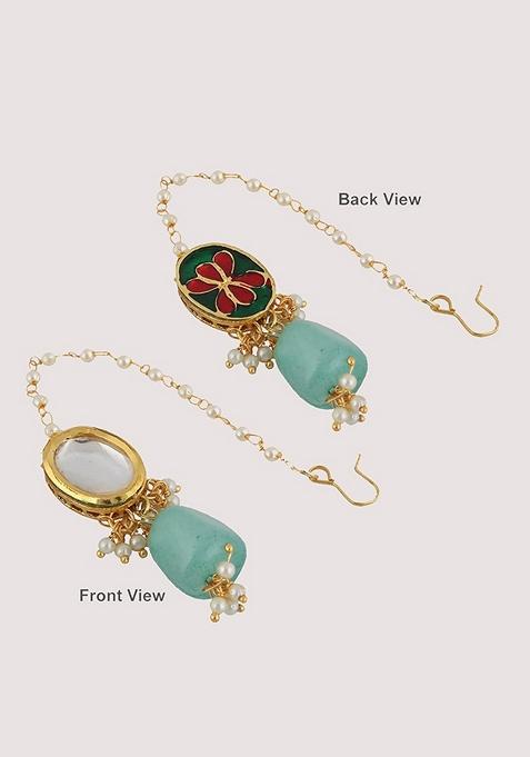Green Kundan Gold Plated Necklace Set
