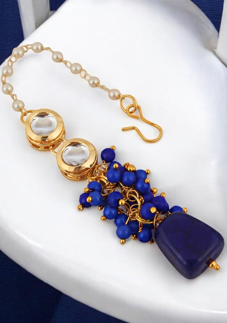 Gold Kundan Gold Plated Necklace Set - Indya