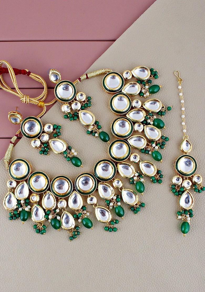 Gold Kundan Gold Plated Necklace Set