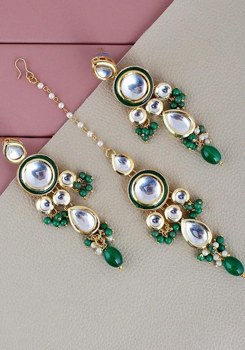 Gold Kundan Gold Plated Necklace Set