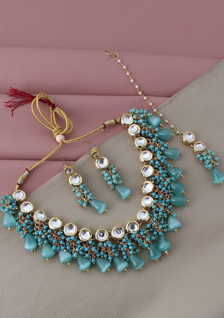 Gold Kundan Gold Plated Necklace Set