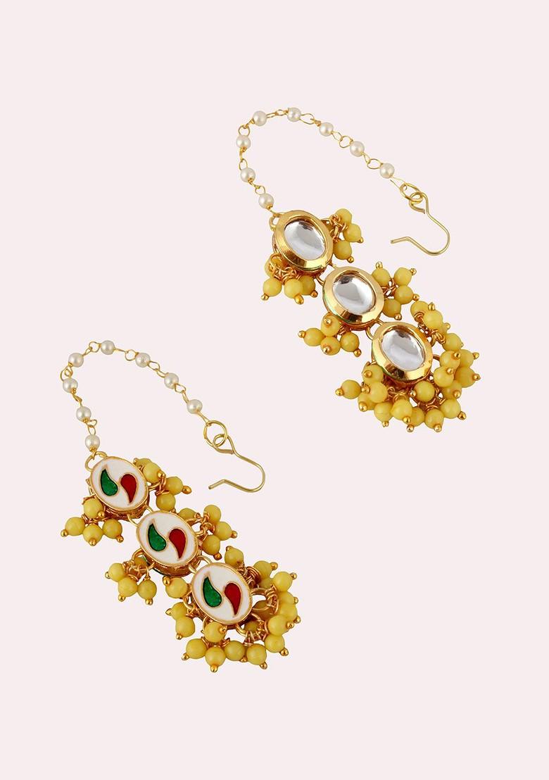 Gold Studs Gold Plated Necklace Set