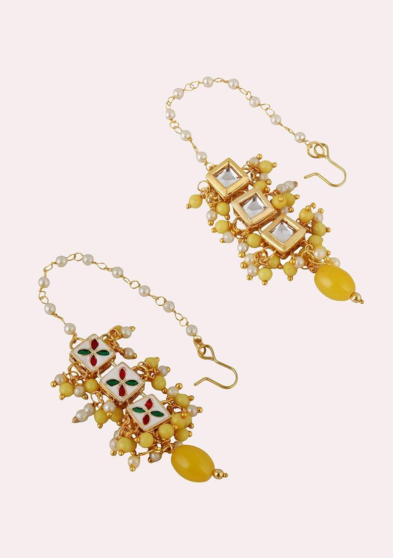 Gold Studs Gold Plated Necklace Set