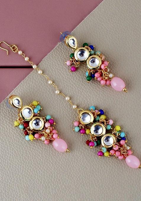 Gold Kundan Gold Plated Necklace Set