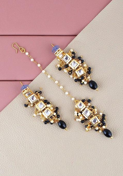 Gold Kundan Gold Plated Necklace Set