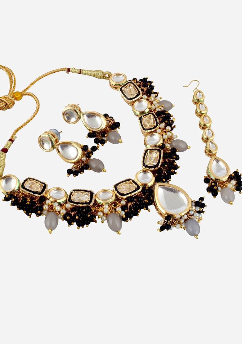 Gold Kundan Gold Plated Necklace Set