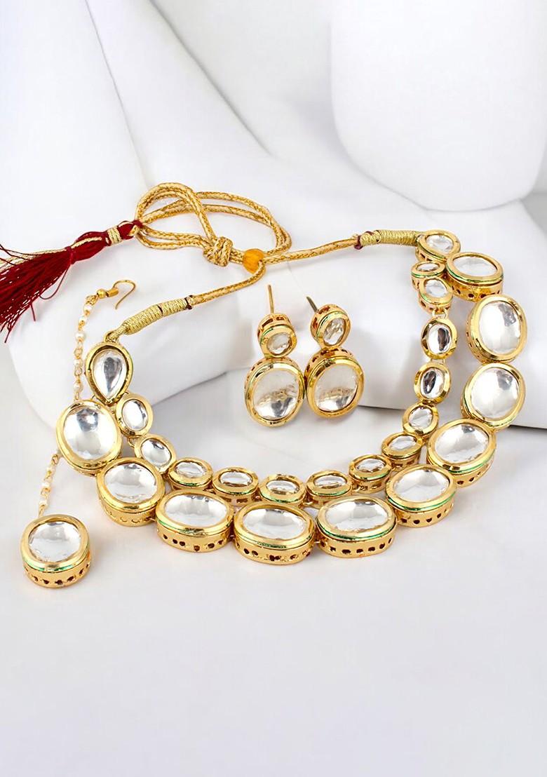 Gold Kundan Gold Plated Necklace Set