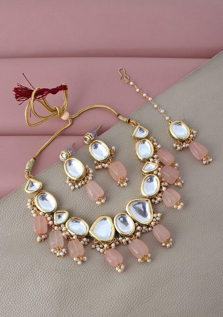 Gold Kundan Gold Plated Necklace Set