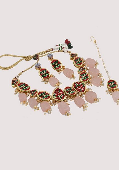 Gold Kundan Gold Plated Necklace Set