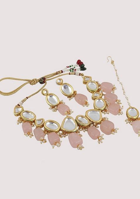 Gold Kundan Gold Plated Necklace Set