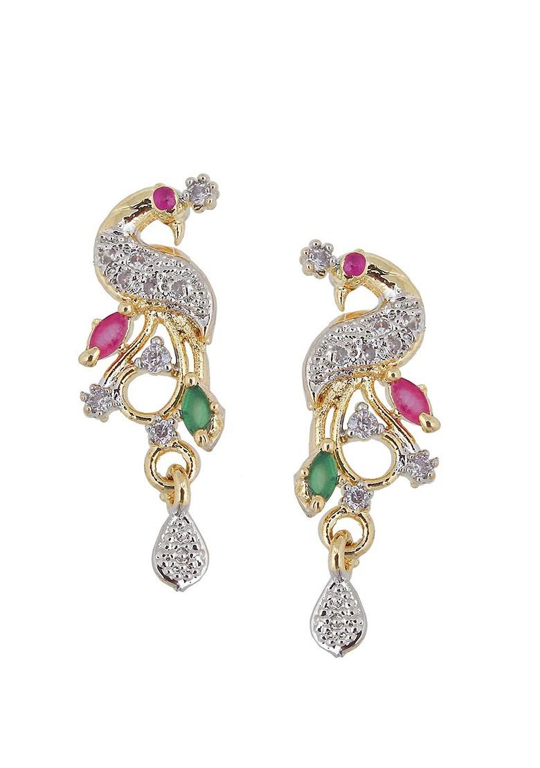 Gold American Diamond Gold Plated Necklace Set