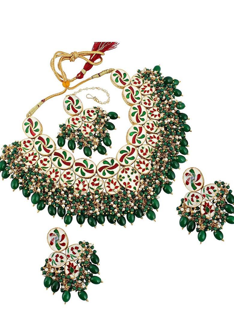 Gold Kundan Gold Plated Necklace Set
