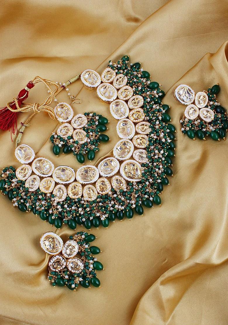 Gold Kundan Gold Plated Necklace Set