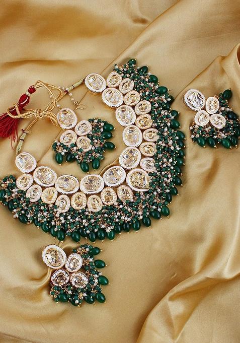 Gold Kundan Gold Plated Necklace Set