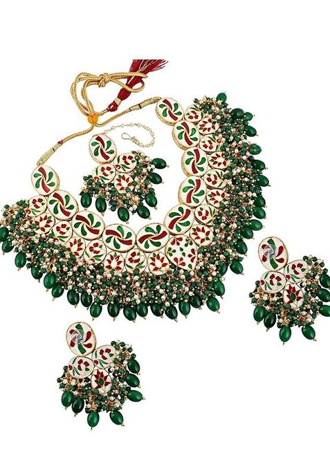 Gold Kundan Gold Plated Necklace Set