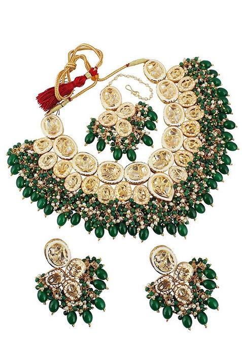 Gold Kundan Gold Plated Necklace Set