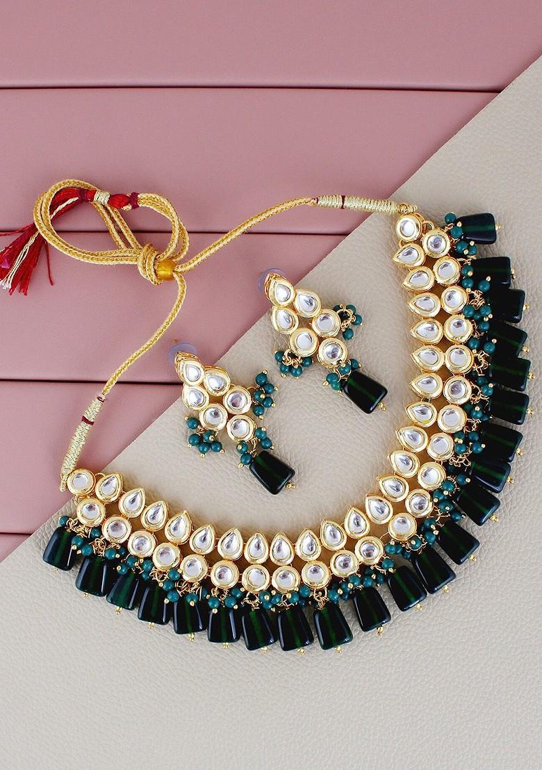Gold Kundan Gold Plated Necklace Set
