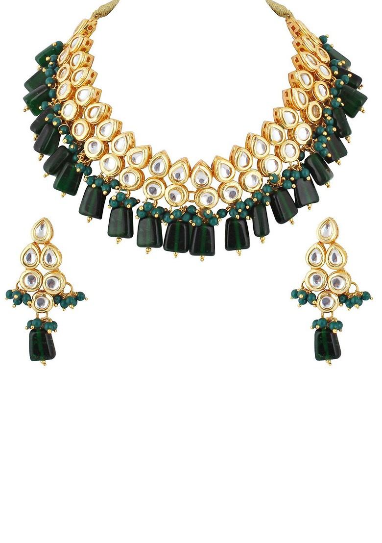 Gold Kundan Gold Plated Necklace Set