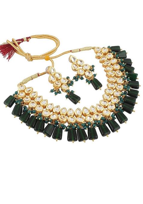 Gold Kundan Gold Plated Necklace Set