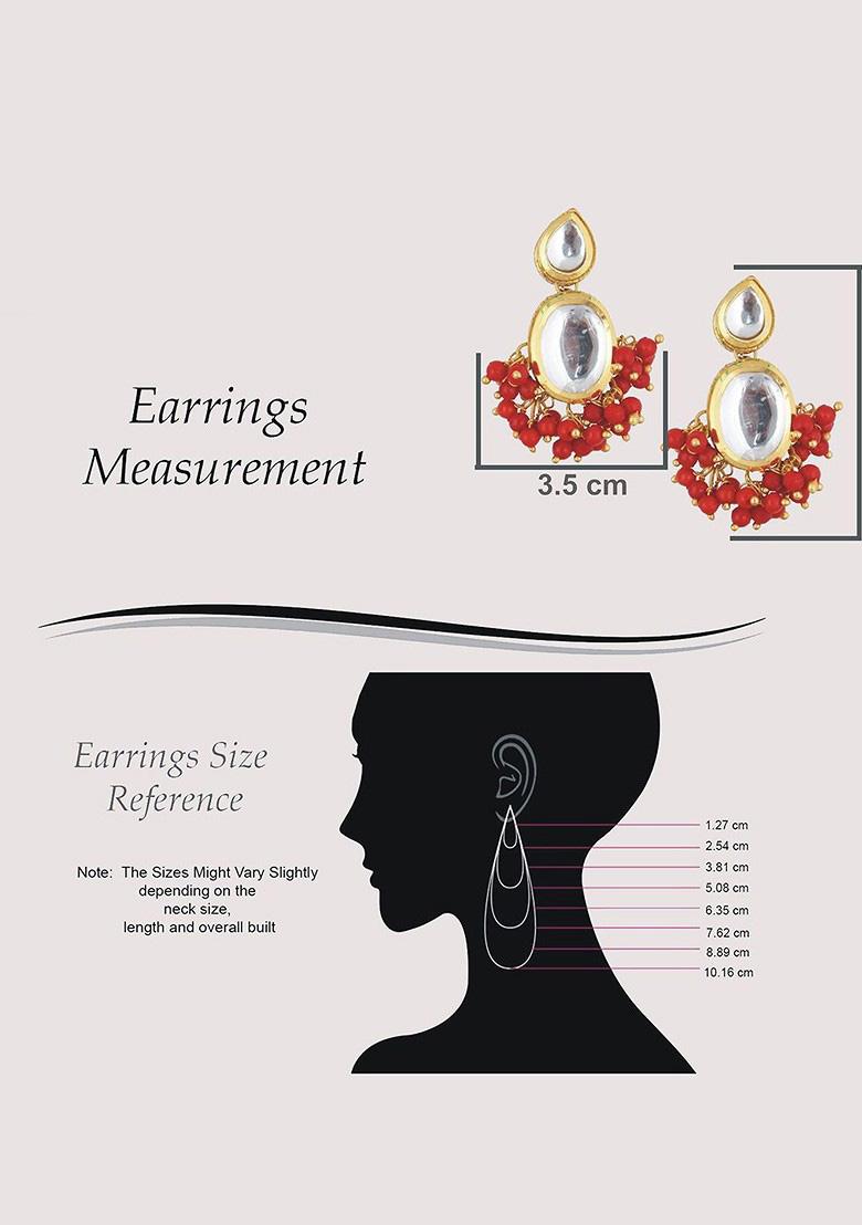 Red Kundan Gold Plated Necklace Set
