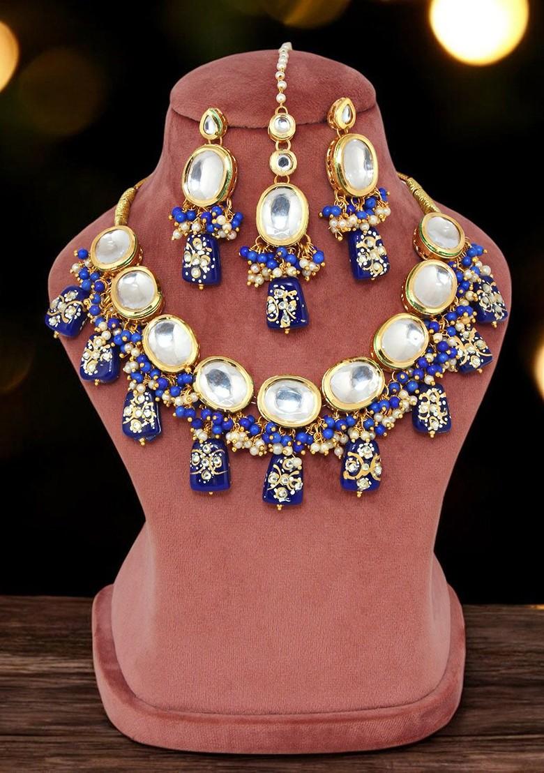 Gold Kundan Gold Plated Necklace Set