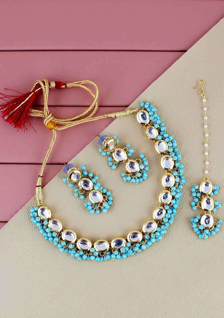 Gold Kundan Gold Plated Necklace Set