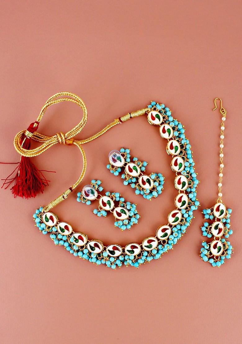 Gold Kundan Gold Plated Necklace Set