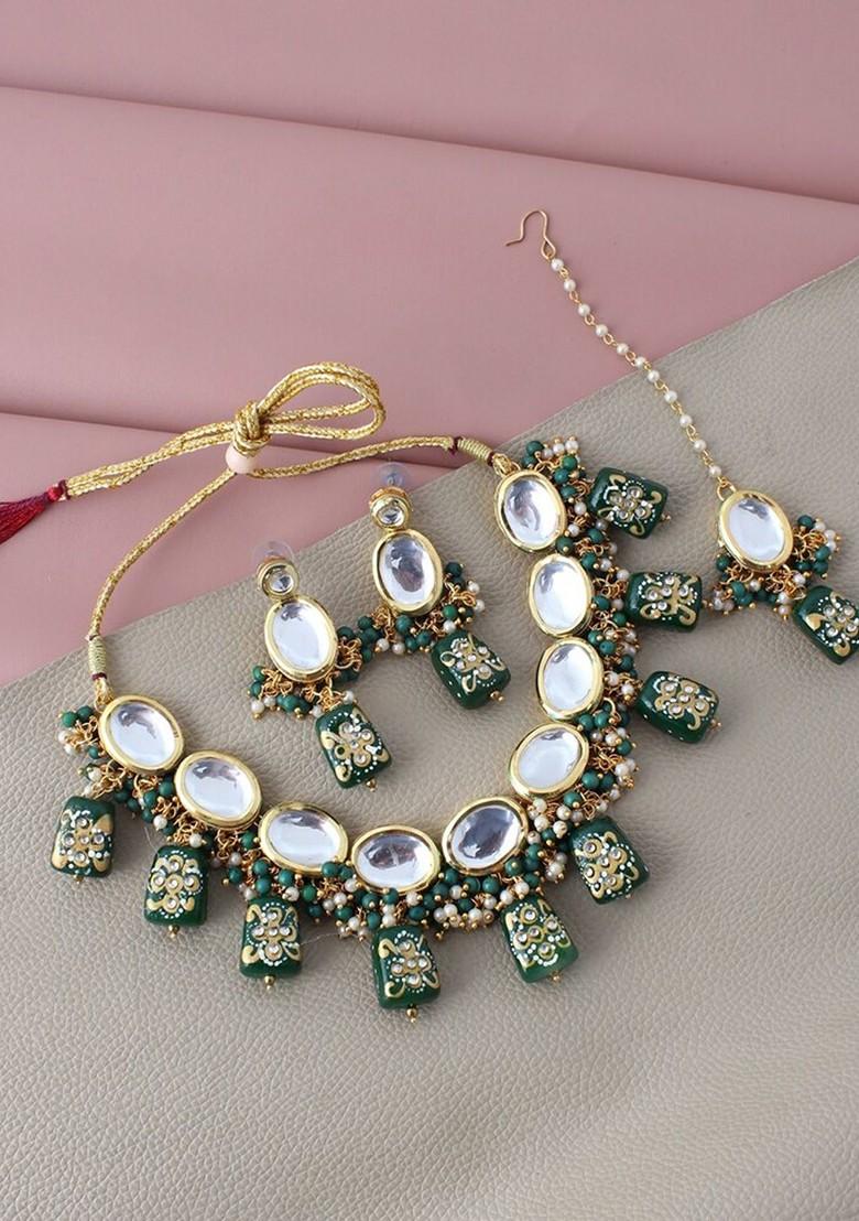 Gold Kundan Gold Plated Necklace Set