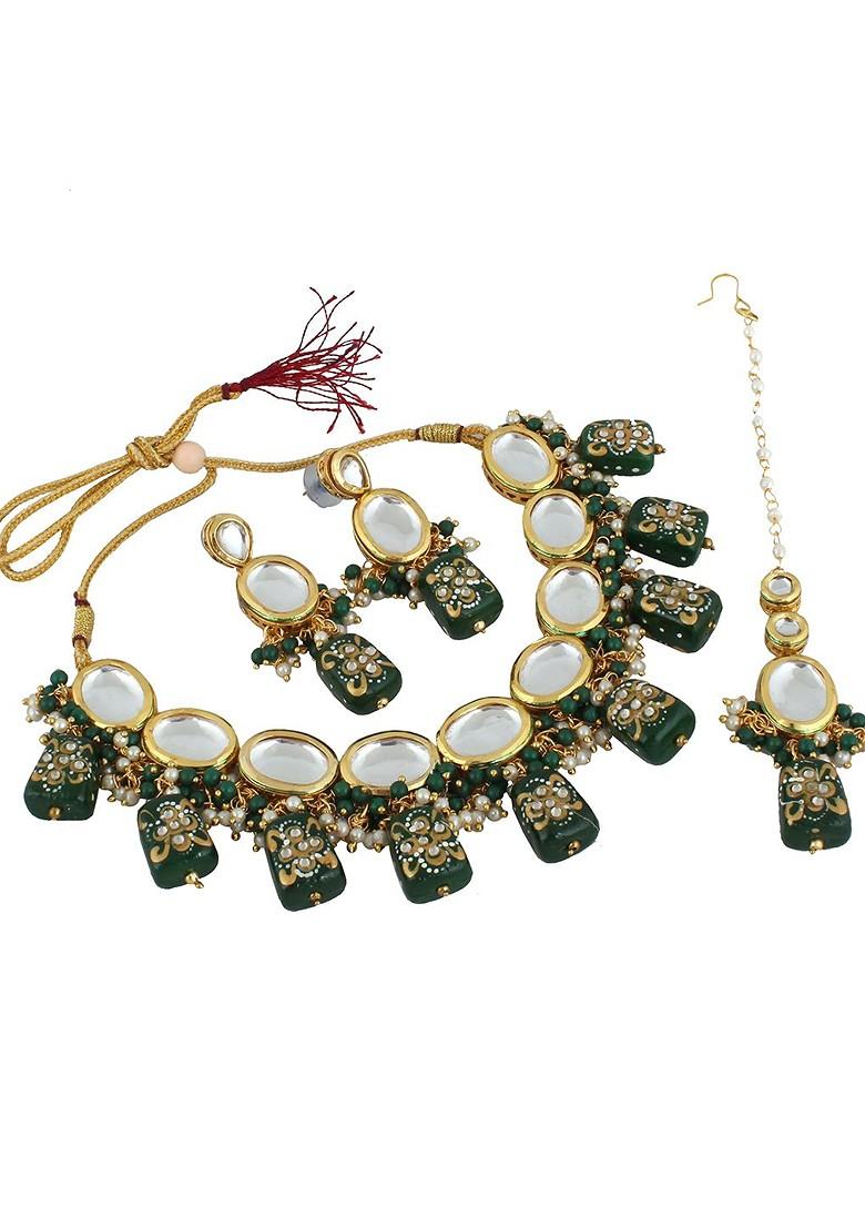 Gold Kundan Gold Plated Necklace Set