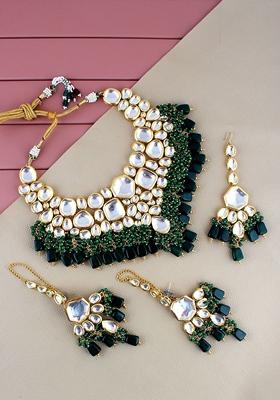 Gold Kundan Gold Plated Necklace Set