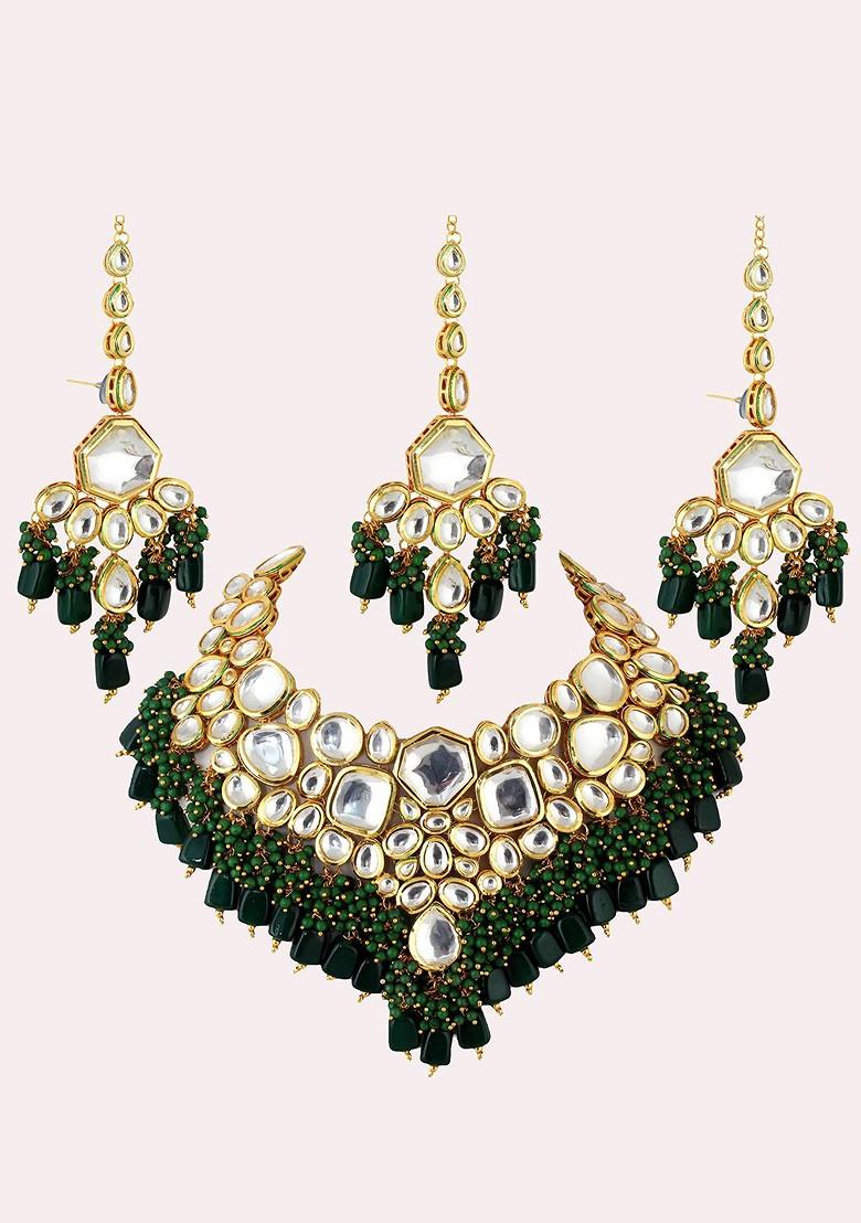 Gold Kundan Gold Plated Necklace Set