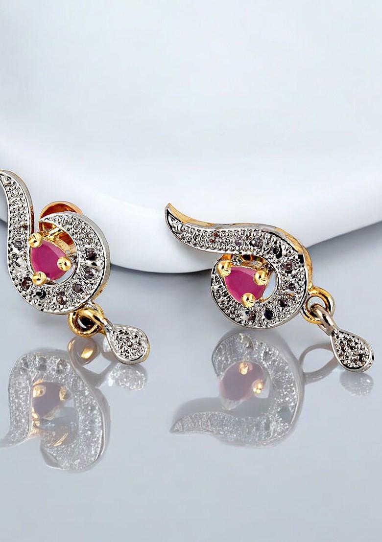 Gold American Diamond Gold Plated Necklace Set