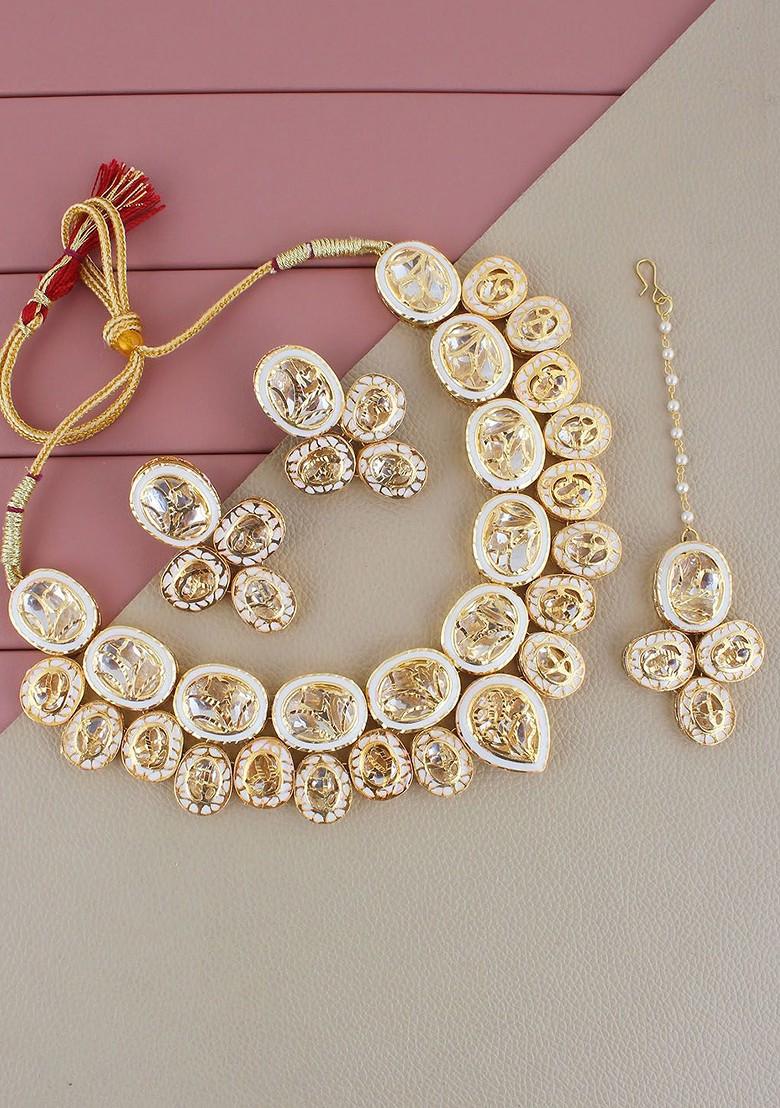 Gold Kundan Gold Plated Necklace Set