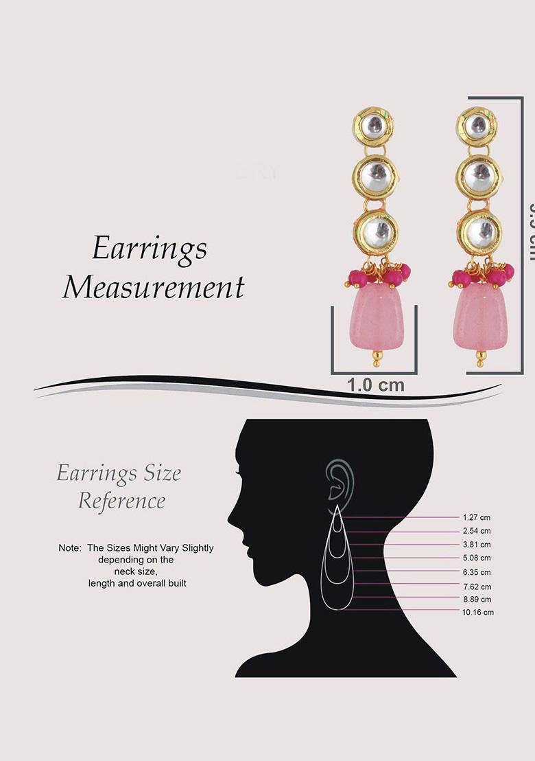 Pink Kundan Gold Plated Necklace Set