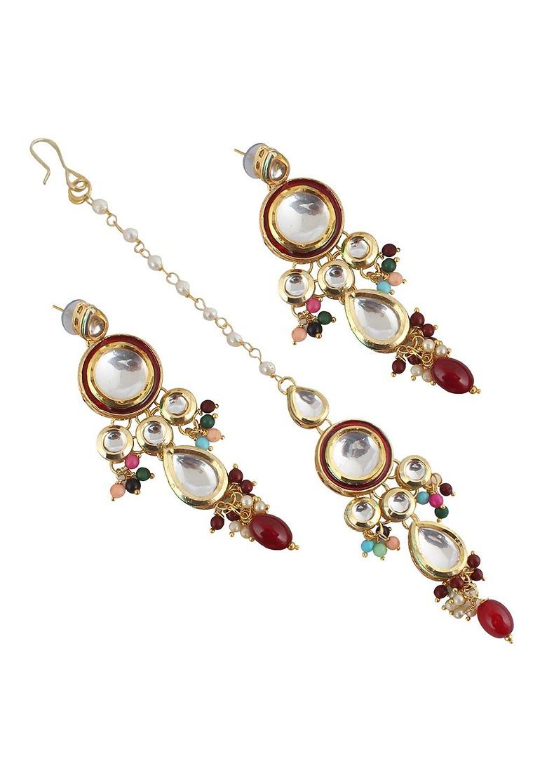 Gold Kundan Gold Plated Necklace Set