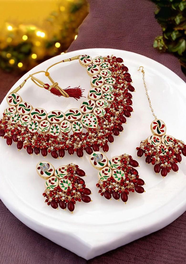Gold Kundan Gold Plated Necklace Set