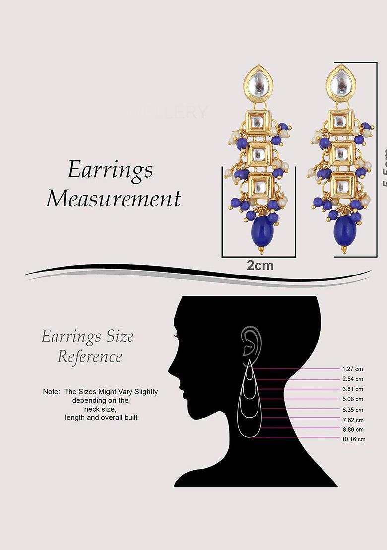 Blue Kundan Gold Plated Necklace Set