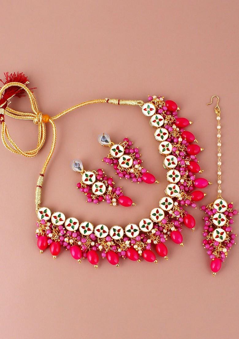 Gold Kundan Gold Plated Necklace Set