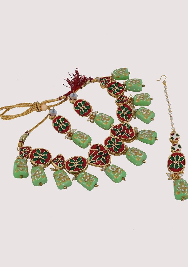 Gold Kundan Gold Plated Necklace Set