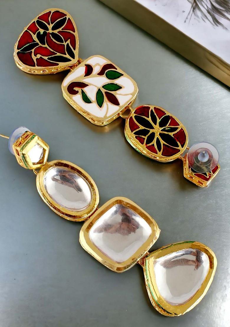 Gold Kundan Gold Plated Necklace Set