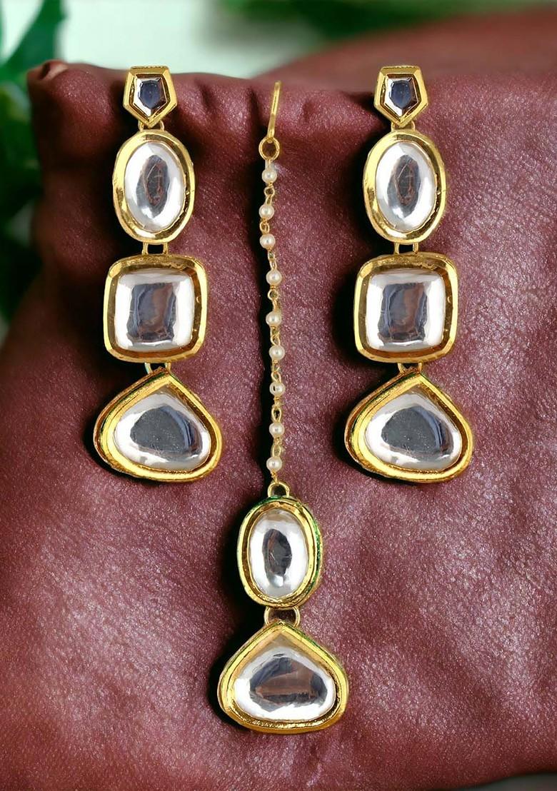 Gold Kundan Gold Plated Necklace Set