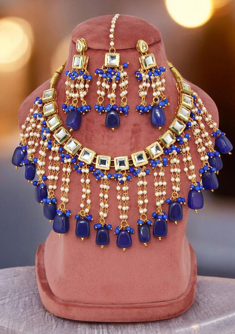 Gold Kundan Gold Plated Necklace Set