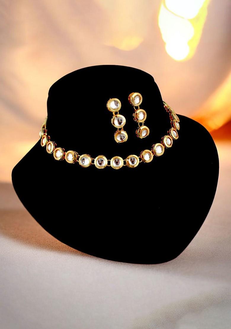 Gold Kundan Gold Plated Necklace Set