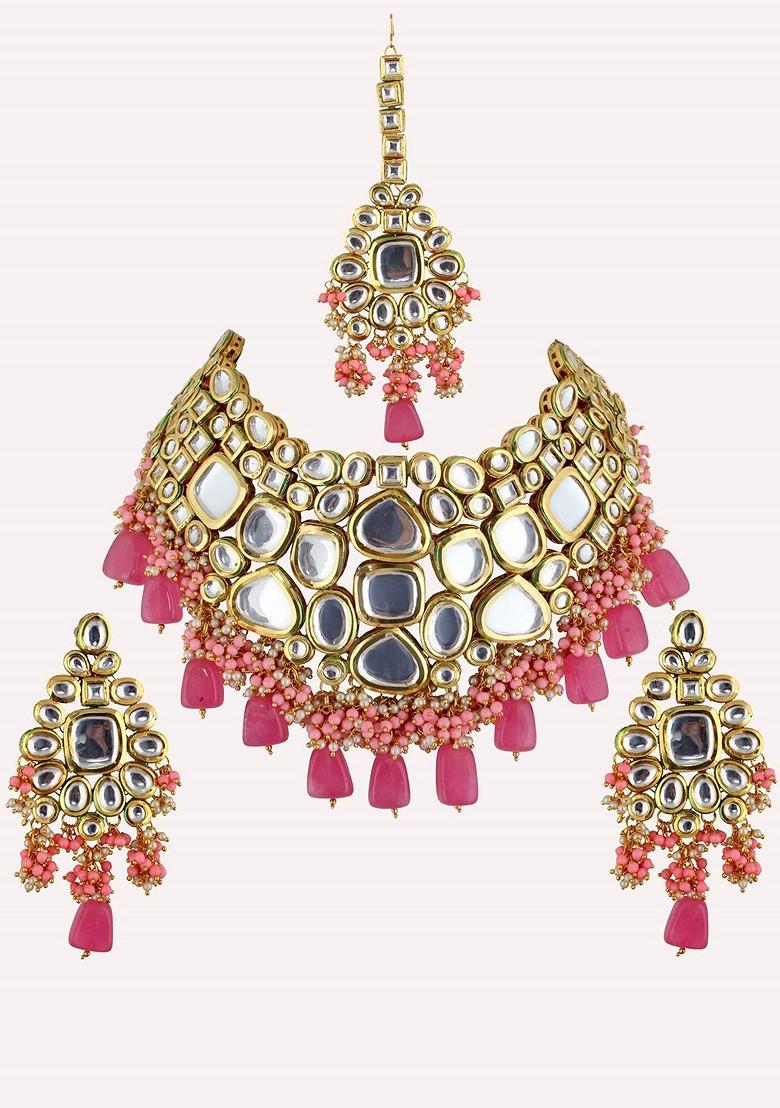 Gold Kundan Gold Plated Necklace Set