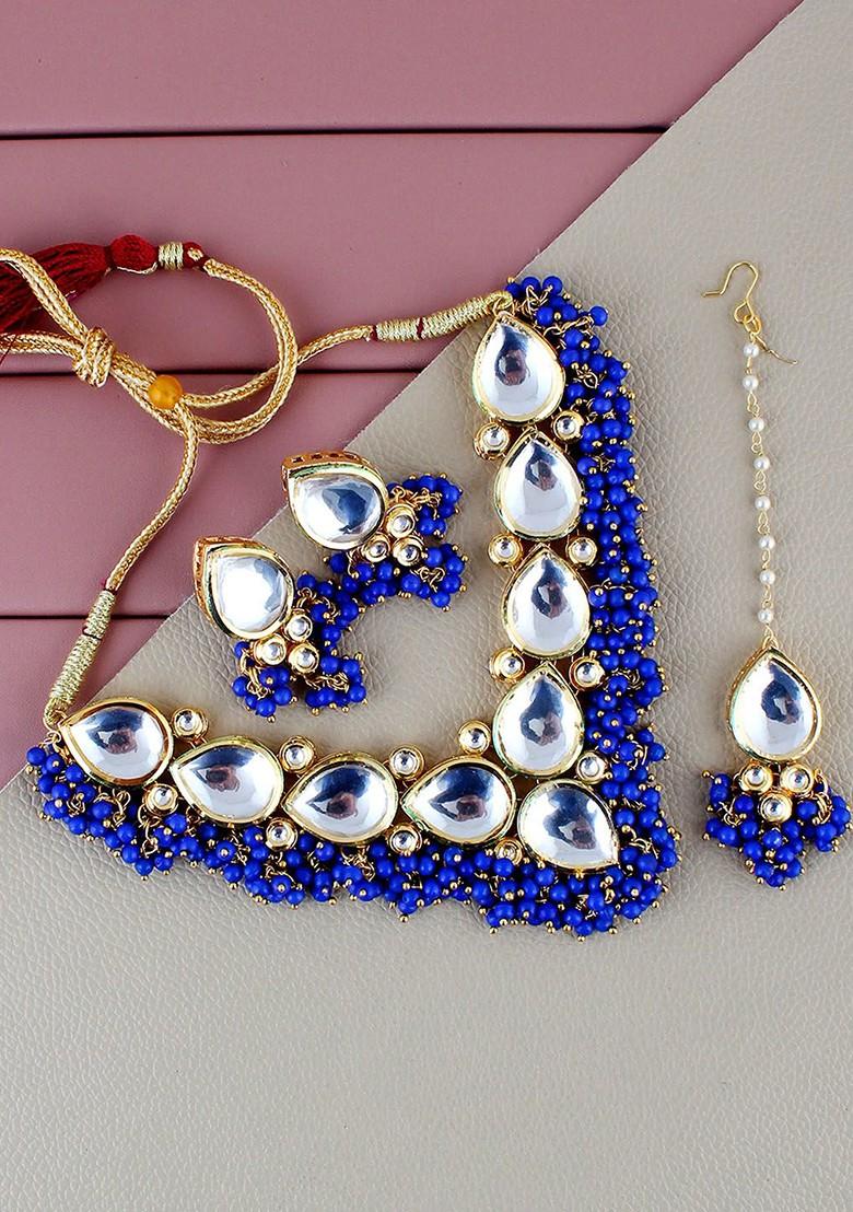 Gold Kundan Gold Plated Necklace Set