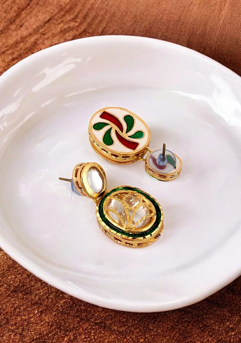 Gold Kundan Gold Plated Necklace Set
